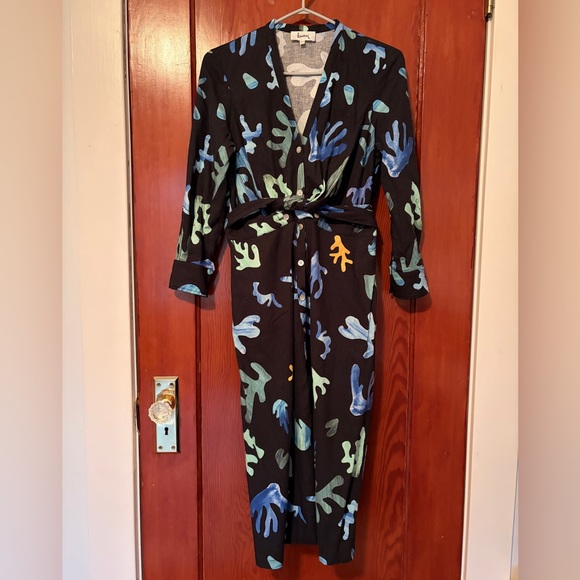 Colorful Abstract Print Dress - Picture 2 of 6